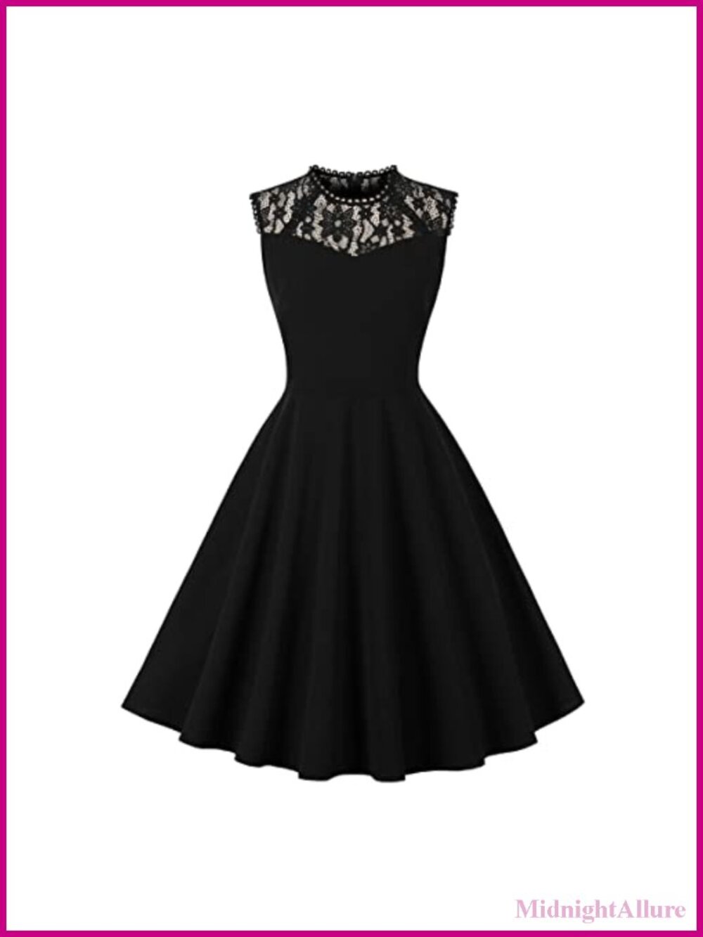 Women Vintage Floral Embroidery Swing Dress Retro Cocktail Party A-line